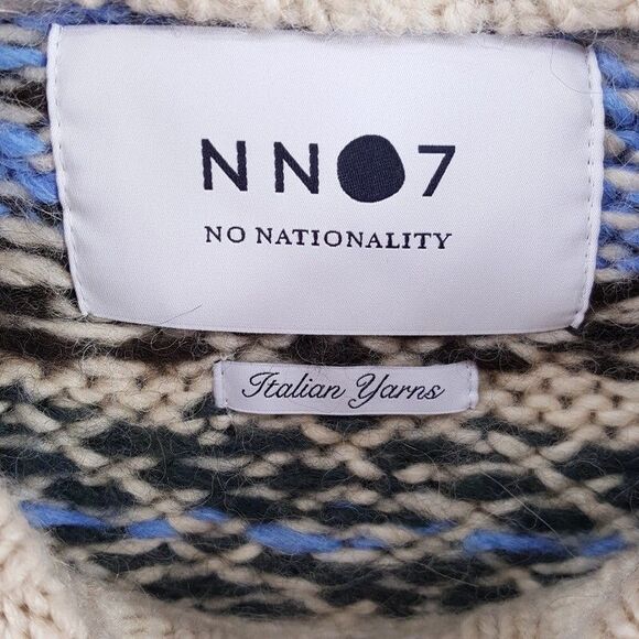 NN07 Sweater Mens Medium Cream Pullover Crew Fair Ilse Wool Alpaca STEIN $370 - Picture 4 of 11